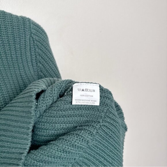 Rolla's Womens Xsmall Fluffy Sailor Sweater Cropped In Green Color - Picture 9 of 12